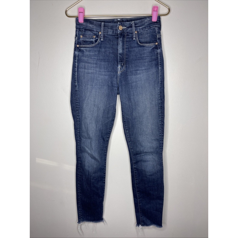 Mother High Waisted Looker Ankle Fray in On the Edge Sz 25